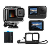 Kit P Gopro Hero 9 Black Película Estanque Capa Emborrachada