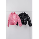 Campera Puffer Sire Brilloso Con Capucha Desmontable 88041