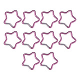 10x Mosquetón En Forma De Estrella De Cinco Rosa Claro