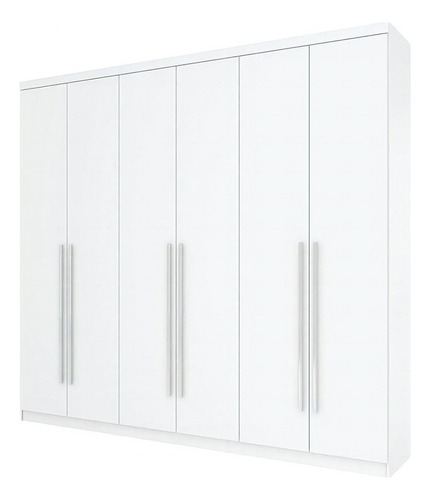 Guarda Roupa Jade 06 Portas De Abrir Branco - Henn