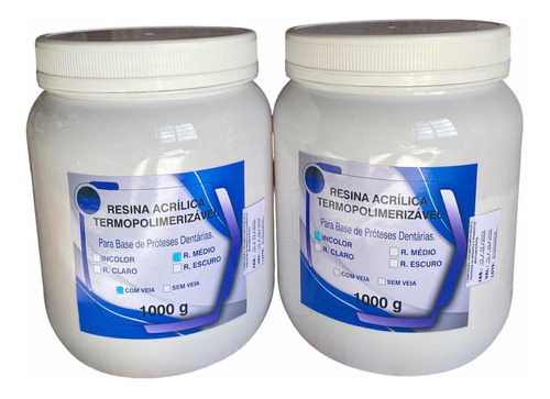 Resina Acrilica Termopolimerizavel 2 Kg Incolor / Rosa 