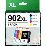 4 Cartuchos De Tinta Para Impresora Hp 902xl Pro 6978 6960