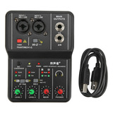 Consola Mezcladora De Sonido 2 Canales Usb 48v Phantom Power