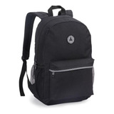 Mochila Com Bolso Lateral Escolar Juvenil Faculdade Seanite! Cor Preto