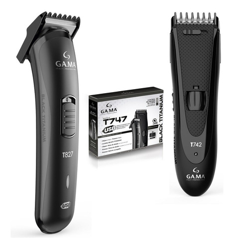 Set Corta Pelo Inalambrico Trimmer Titanium Gama T 747