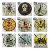 Reloj De Madera De Pared Varios Modelos De 29 Cm Vintage 