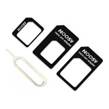 5x Adaptador  Chip Celular Micro Mini Nano Sim Card 3 Em 1