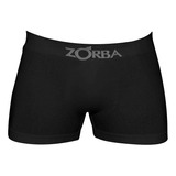 Kit 4 Cuecas Boxer Zorba Algodão Preta Sem Costura 781