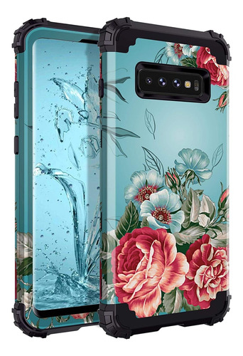 Funda Resistente Para Samsung Galaxy S10 Plus Diseno Floral