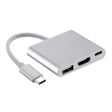 Adaptador Conversor Usb 3.1 Tipo C 3.0 X Hdmi Usb 3 Em 1