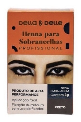 Henna Para Sobrancelha Dela E Dele Profissional 3g