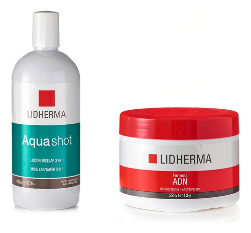 Kit Aqua Shot Loción Micelar + Adn Polimerizado Lidherma 