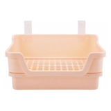 Caja De Arena Para Conejos, Jau De Baño Para Mascotas Color Beige