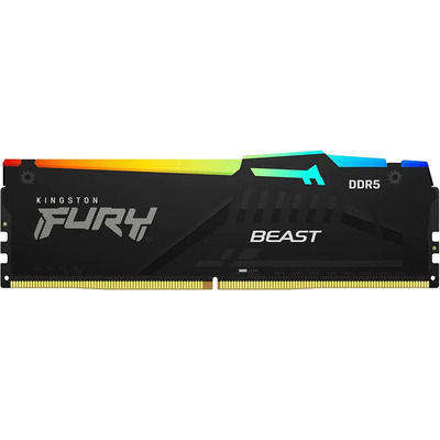Memoria RAM Fury Beast RGB gamer color negro 16GB 1 Kingston KF552C40BBA-16 | Envío gratis