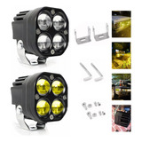 Faros De Lupa Doble Color Spot Luz Universal 28000 Lúmenes