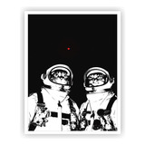 Quadro Tumblr Gato Astronautas Ponto Vermelho - Com Moldura