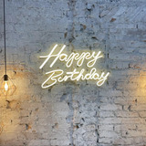 Painel Neon Led Happy Birthday Luminosos Feliz Aniversário
