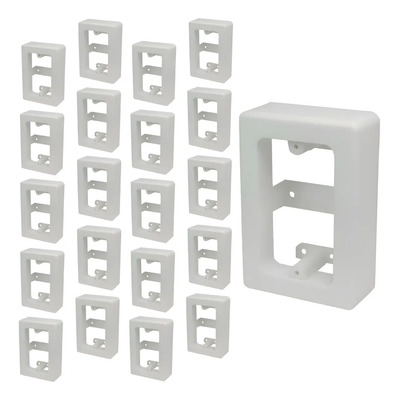 20 Pz Caja Universal Pvc Red Electrico Canaleta Blanco