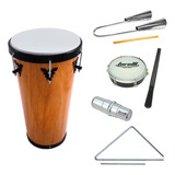 Kit De Instrumentos De Samba Timba + Tamborim + Agogô