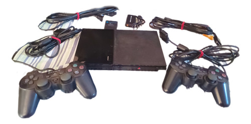 Playstation 2 Usado Com 12 Jogos E Controles Originais