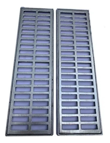 Ralo Linear 100x15 Grelha Alumínio C/ Aro (2 Peças 15x50cm)
