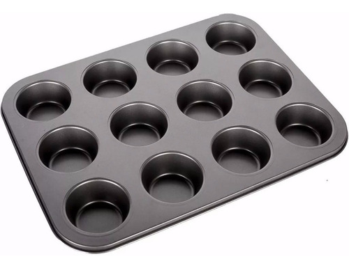 3 Moldes De Teflon Muffins X12 Cupcakes Antiadherente