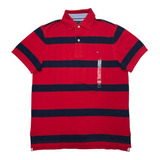 Playera Tommy Hilfiger Roja C/azul Marino