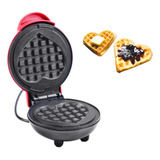 Mini Panela Grill Elétrica Formato Coração Waffles Premium