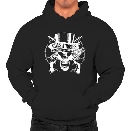 Poleron Diseño Guns N Roses Calavera Rock Ropas Wag Hombre/niño