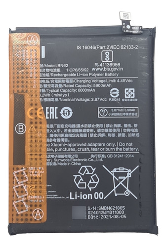 Bateria Original Xiaomi Redmi 9t (bn62)