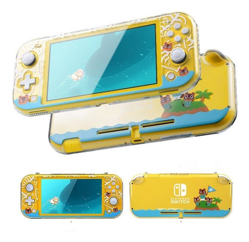 Carcasa Switch Lite Animal Crossing Splatoon + 2 Grips