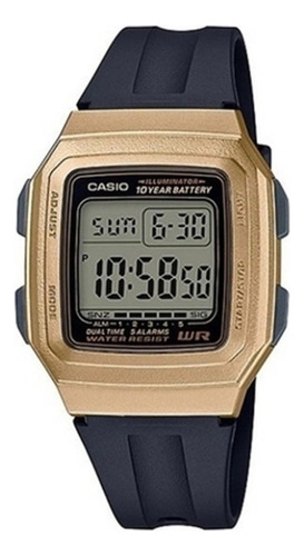 Reloj Hombre Casio Retro Malla De Caucho F-201