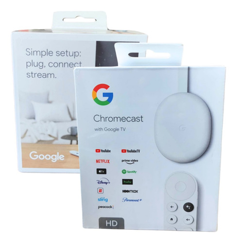 Google Chromecast Tv 4 Hd Media Streaming Voz 8gb 2gb Ram