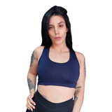 Top Deportivo Lycra Tricot Mujer Tipo Corpiño Gym