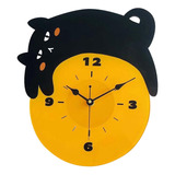 Reloj De Pared De Gato Que No Hace Tictac, Moderno,