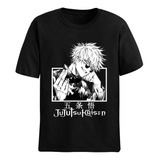 Camisa Camiseta Básica Unissex Satoru Gojo Anime Jujutsu 