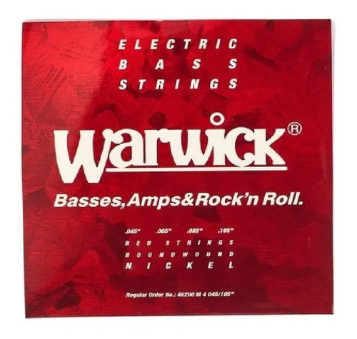 Encordado Bajo 4 Cuerdas Warwick 46200 M 4 045/105 Medium 6p