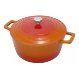 Caçarola 28cm Antiaderente Com Tampa Cook E Chef Mimo Style Cor Laranja