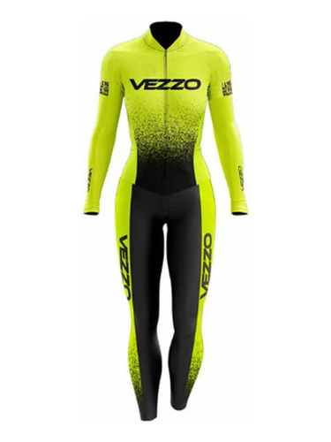 Maillot Ciclismo Mujer Vezzo Amarillo Fluorescente