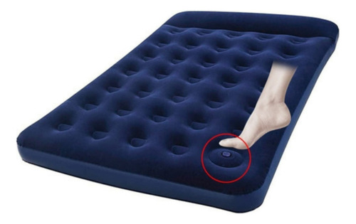 Colchon Inflable De 2 Plazas 191 X 137 Cm Flocked Air Bed Tm