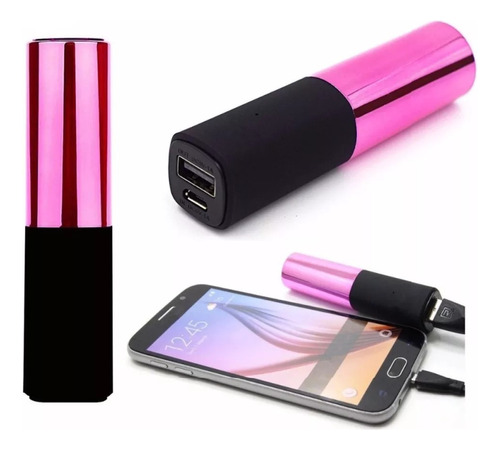 Cargador Portatil Celular Treqa 3600mah Lápiz Labial Power