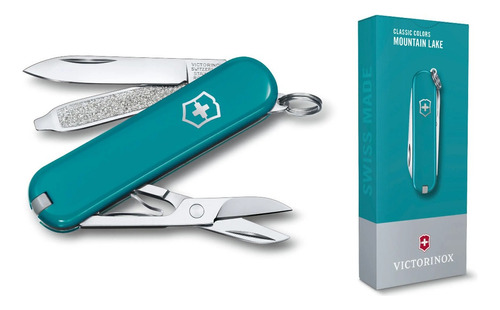 Cortapluma Victorinox 0.6223.21 Color Turquesa Con 7 Herramientas