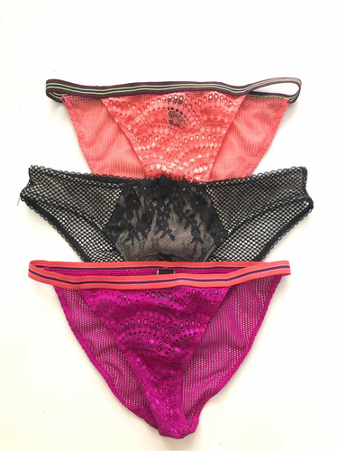 Lote Pack X3 Bombachas Victoria Secret De Red