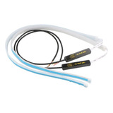  Kit 2 Tiras Led Secuencial Blanco Ambar Universal 60cm Auto