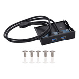 Panel Frontal Usb Hub Con 2 Puertos Usb 3.0, 3.5 Pulgadas Mu