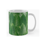 Taza Arte Abstracto Hojas De La Planta Verde - Arte De La Ho