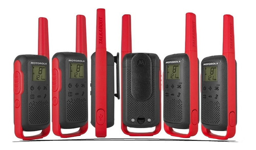 Kit 6 Talkabout Motorola T210 Rádio Comunicador Até 32km + B