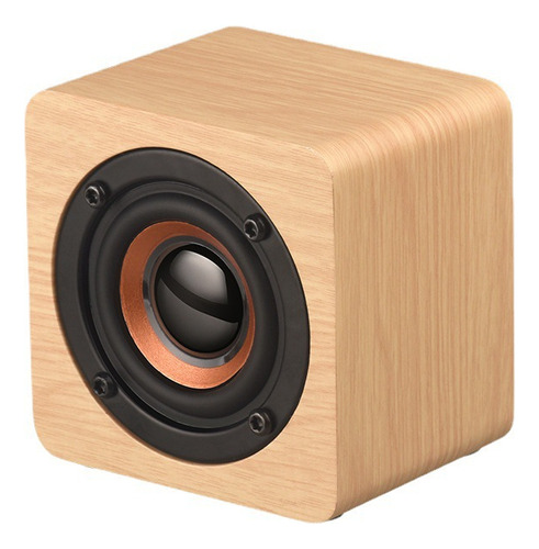 Altavoz Bluetooth Inalámbrico De Madera Vintage Cuadrado