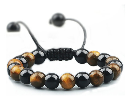 Pulsera Piedra Natural Ojo De Tigre Obsidiana Joyas