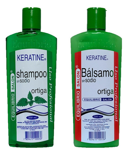 Kit Shampoo+acondicionador Ortiga Sin Sodio Salon Equilibrio